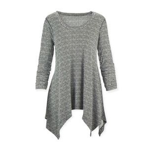 Philosophy Black & White Shark Bite Hem Tunic Top Dress - size women's medium M